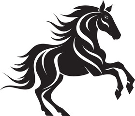 Elegant Equine Icon Graphic Art Majestic Stallion Logo Vector Icon