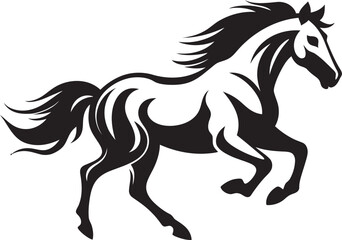 Dynamic Equine Logo Vector Icon Design Graceful Horse Symbol Iconic Graphic