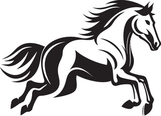 Elegant Horse Emblem Vector Logo Design Majestic Stallion Icon Graphic Art