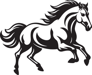 Bold Horse Emblem Vector Logo Art Elegant Equine Icon Logo Graphic