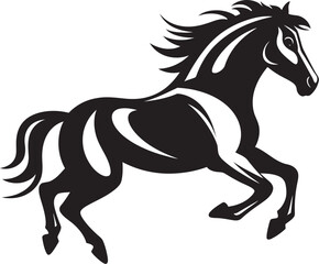 Galloping Horse Logo Vector Icon Art Bold Equestrian Symbol Logo Graphic