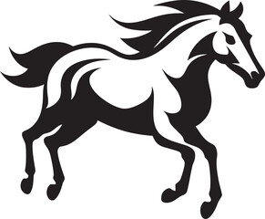 Elegant Stallion Icon Graphic Art Majestic Horse Head Emblem Vector Icon Design