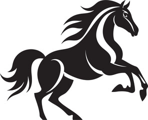 Modern Horse Icon Vector Design Stylized Stallion Symbol Icon Art