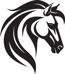 Modern Stallion Icon Icon Art Stylized Horse Logo Graphic Design