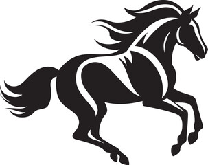 Bold Horse Icon Vector Graphic Galloping Stallion Logo Icon Art
