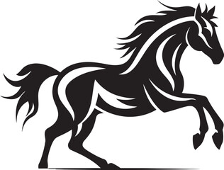 Stylized Horse Logo Graphic Design Powerful Mare Emblem Vector Icon Art