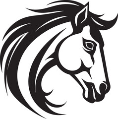 Elegant Horse Emblem Icon Graphic Majestic Stallion Icon Vector Design
