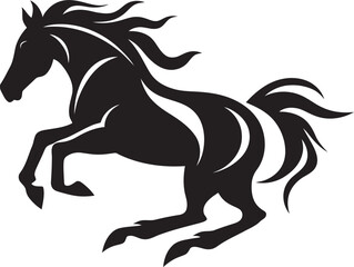 Majestic Stallion Logo Vector Icon Dynamic Horse Emblem Icon Design