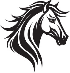 Modern Equine Symbol Logo Design Stylized Horse Icon Vector Graphic