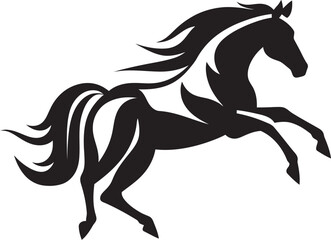 Stylized Horse Icon Vector Graphic Gallop Horse Logo Icon Art