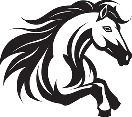 Dynamic Horse Icon Logo Graphic Sleek Stallion Emblem Vector Design