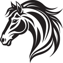 Powerful Horse Silhouette Vector Design Modern Horse Icon Logo Art