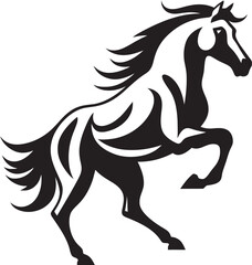 Artistic Steed Logo Icon Design Flowing Mane Horse Icon Vector Graphic
