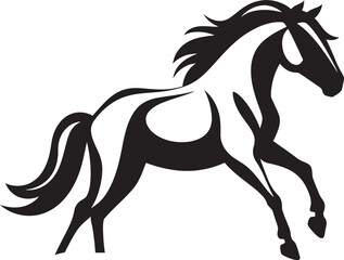 Gallop Horse Emblem Vector Art Artistic Steed Logo Icon Design