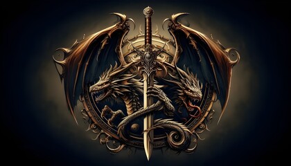 dragons swirled to sword