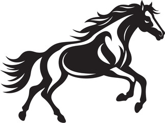 Gallop Horse Logo Icon Design Artistic Equine Symbol Vector Art