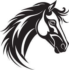 Graceful Horse Logo Vector Design Elegant Horse Icon Logo Art
