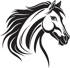Elegant Horse Icon Logo Art Majestic Mare Emblem Vector Graphic