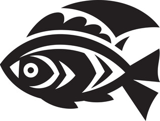 Minimal Tribal Fish Icon Inka Graphic Ethnic Inka Fish Design Tribal Logo