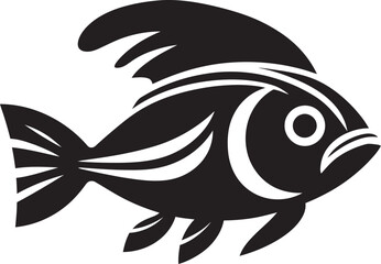 Ethnic Inka Fish Icon Minimal Design Inka Inspired Tribal Fish Emblem Artistic Logo