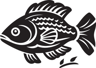 Tribal Fish Icon Ethnic Inka Art Minimalist Inka Fish Symbol Tribal Logo