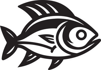 Inka Inspired Tribal Fish Emblem Artistic Logo Minimal Tribal Fish Icon Inka Symbol