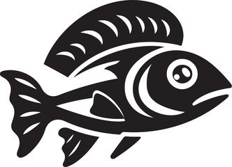 Inka Inspired Tribal Fish Icon Ethnic Art Tribal Fish Icon Minimalistic Inka Logo