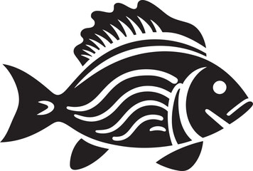 Tribal Fish Icon Inka Inspired Art Minimal Inka Fish Art Ethnic Logo