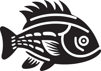 Inka Inspired Tribal Fish Icon Ethnic Design Tribal Fish Icon Minimal Inka Logo