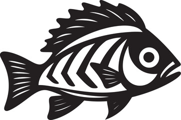 Ancient Inka Fish Symbol Tribal Art Inka Style Tribal Fish Design Minimal Icon