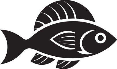 Tribal Fish Icon Inka Inspired Art Minimal Inka Fish Art Ethnic Logo
