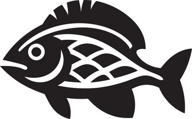 Inka Fish Symbol Tribal Logo Minimalist Tribal Fish Icon Inka Art
