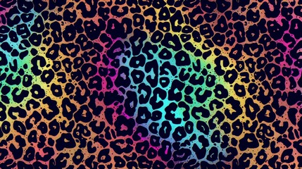 Obraz premium Rainbow leopard print pattern