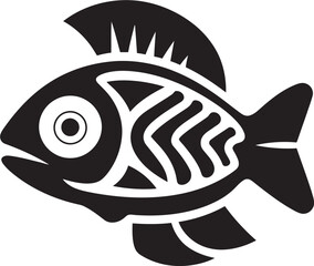Tribal Fish Design Inka Logo Minimal Inka Fish Symbol Ethnic Design