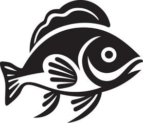 Minimal Inka Fish Emblem Tribal Design Ethnic Tribal Fish Art Inka Logo