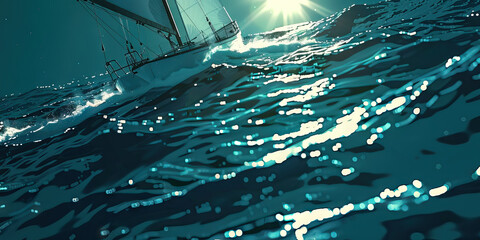 A sailor navigates the open waters, guided by the wind and the stars, their connection to nature deep and profound
