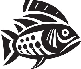 Minimalist Tribal Fish Icon Inka Art Inka Fish Pattern Tribal Logo Design