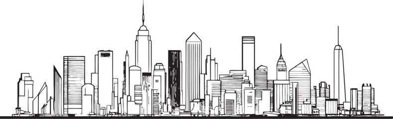 Cityscape Outline Art Architectural Logo Line Art Urban Landscape Building Graphic