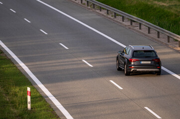 Car on the highway.