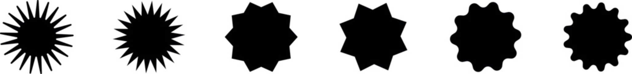 Sparkle star icons set. Set of Stars collection, Star vector icons. Black set of star sparkle isolated on white background. 