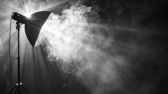 Studio Light with Dramatic Smoke Effect