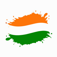 Indian Flag illustration of a background with splashes