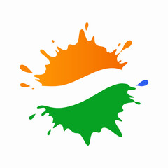 Indian Flag illustration of a background with splashes