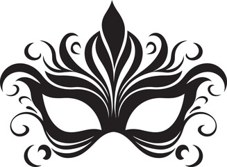 Artistic Carnival Mask Logo Concept Whimsical Mask Emblem Icon Illustration