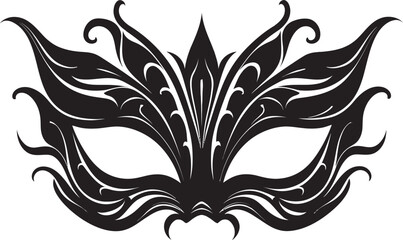 Fantasy Masquerade Emblem Icon Art Modern Mask Icon Logo Illustration