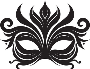 Elegant Masquerade Design Logo Graphic Decorative Venetian Mask Icon Concept