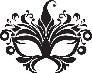 Modern Mask Design Logo Illustration Artistic Masquerade Emblem Icon Symbol