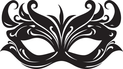 Vintage Masquerade Design Icon Illustration Glamorous Carnival Mask Logo Symbol