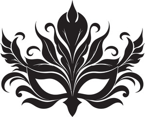 Artistic Masquerade Emblem Icon Symbol Whimsical Masquerade Icon Logo Image