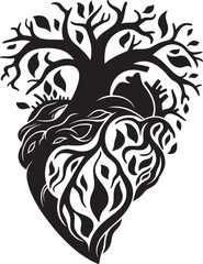 Sleek Abstract Design Heart Logo Modern Heart Symbol Minimalistic Graphic